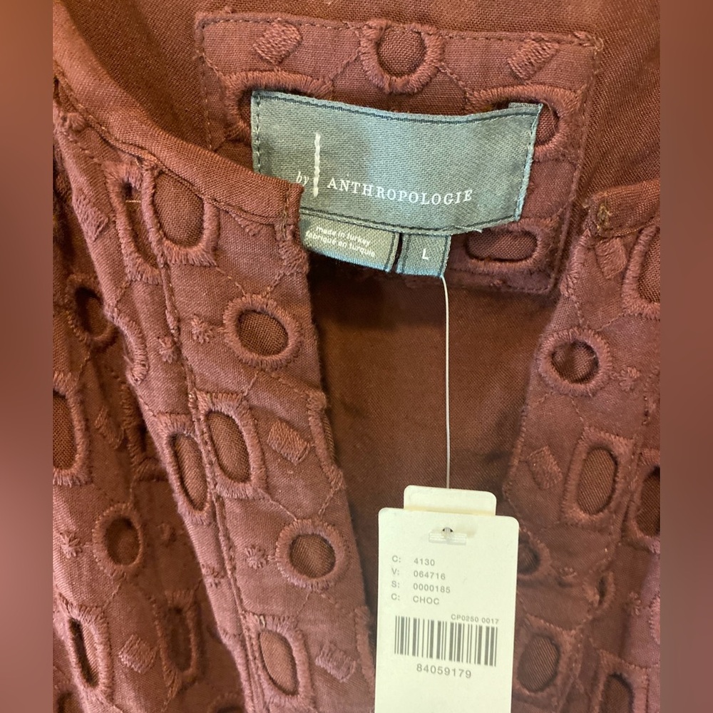 NWT Anthropologie Somerset Maxi Dress Eyelet Edition BROWN - Picture 5 of 10
